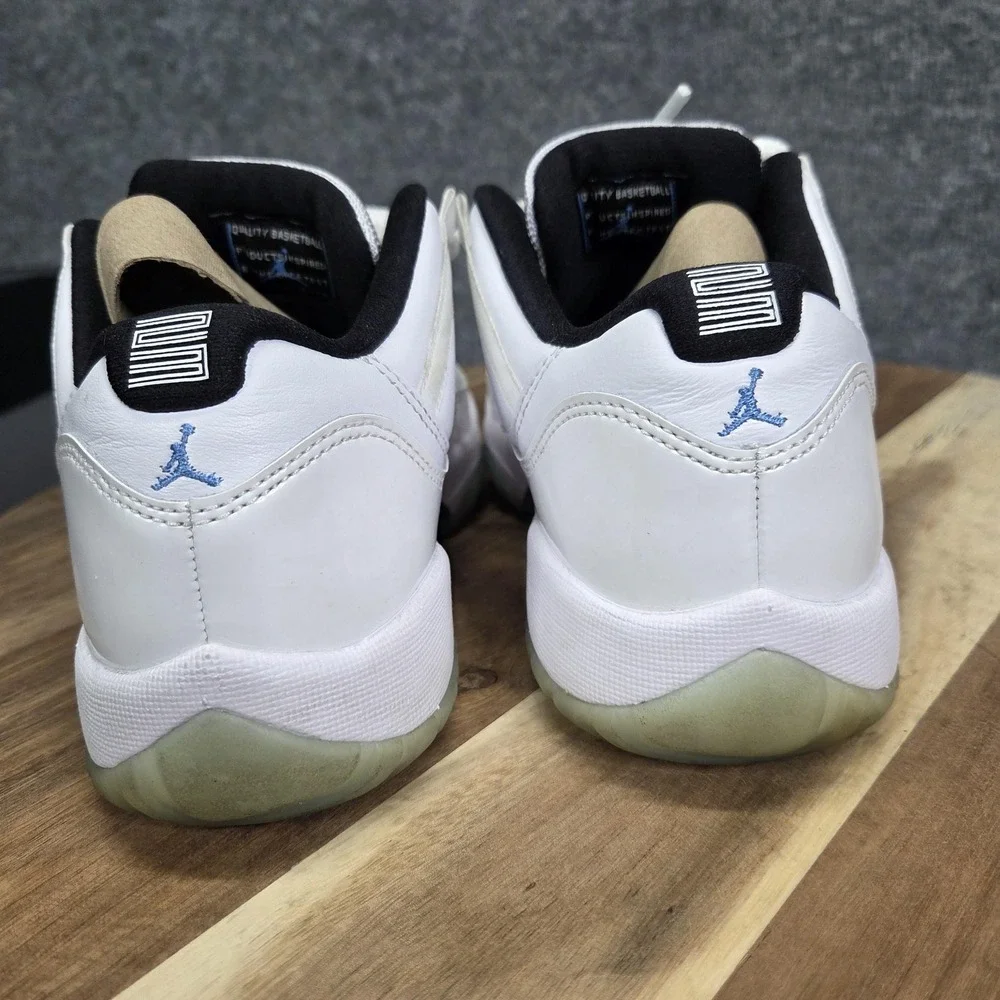Jordan 11 Retro Low Legend Blue Shoes‎ Youth Size 5Y White Patent GS 528896-117